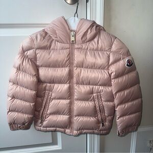 Moncler Girls Pink Puffer Jacket Size 6